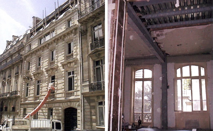 Réhabilitation d’un immeuble rue Monceau à Paris